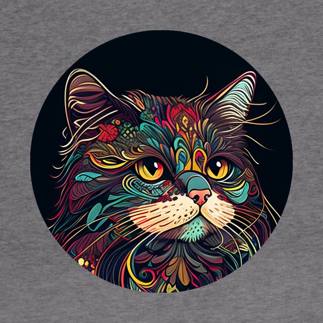 Boho Cat Lady Vintage - Cat Hippy Lover by dashawncannonuzf